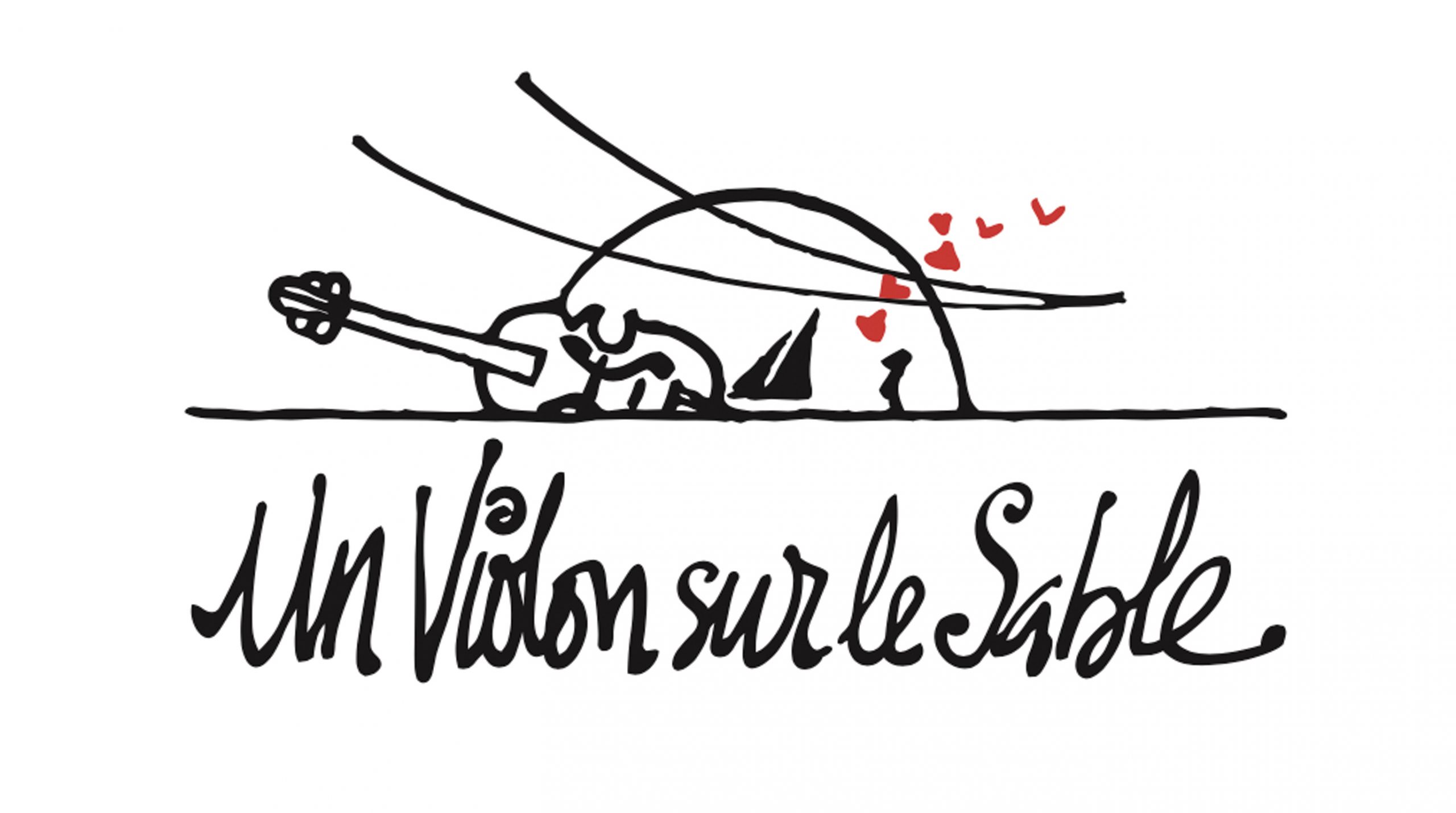 Un violon sur le sable